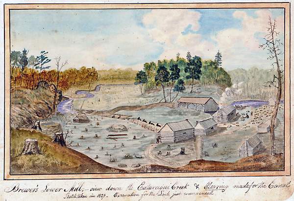 Thomas Burrowes' 1829 Painting of Brewer's Lower Mill