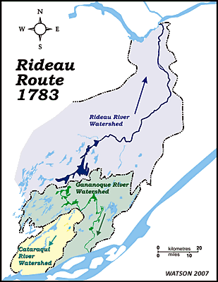 Rideau watersheds in 1783