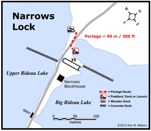 Map of Narrows Lockstation