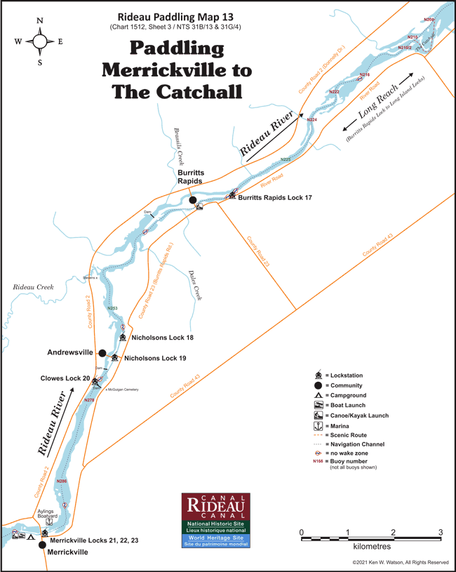 Edmunds Lock to Merrickville Map