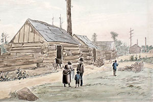 Cabins at Long Island, 1830