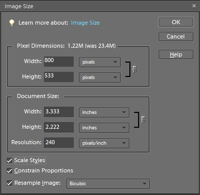 All About Digital Photos Changing the size of a digital photo