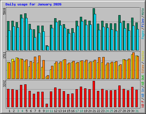 Daily usage for January 2026