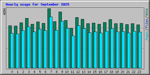 Hourly usage for September 2025