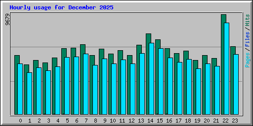 Hourly usage for December 2025