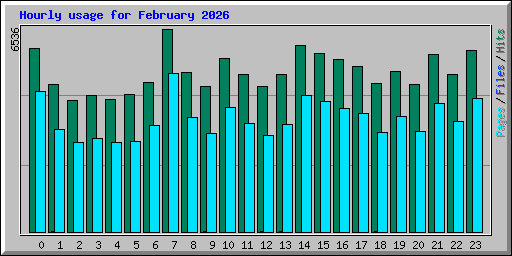 Hourly usage for February 2026